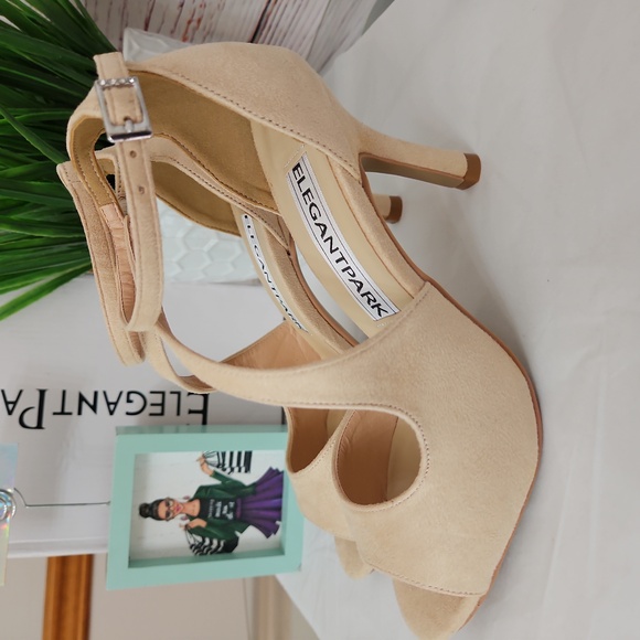 NWT Elegantpark Women's Peep Toe High Heels Size 7 - Picture 12 of 15